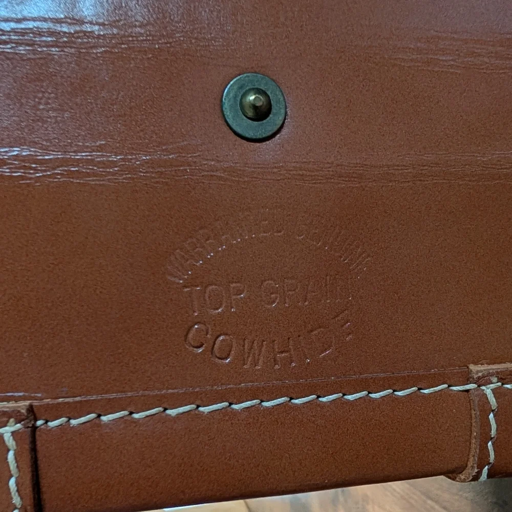 Vintage Lido New York‎ Cowhide Leather Suitcase/Luggage/Retro Travel